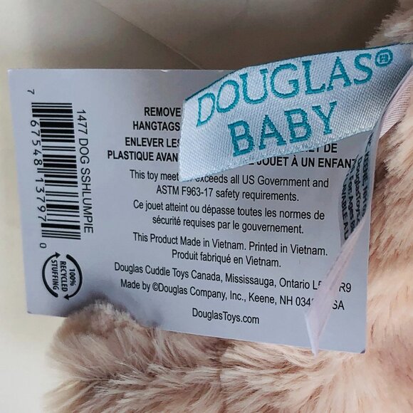 🔥Super Low price New w/Tag Douglas Baby Sshlumpies Puppy Dog Blanket Lovey - Picture 14 of 15